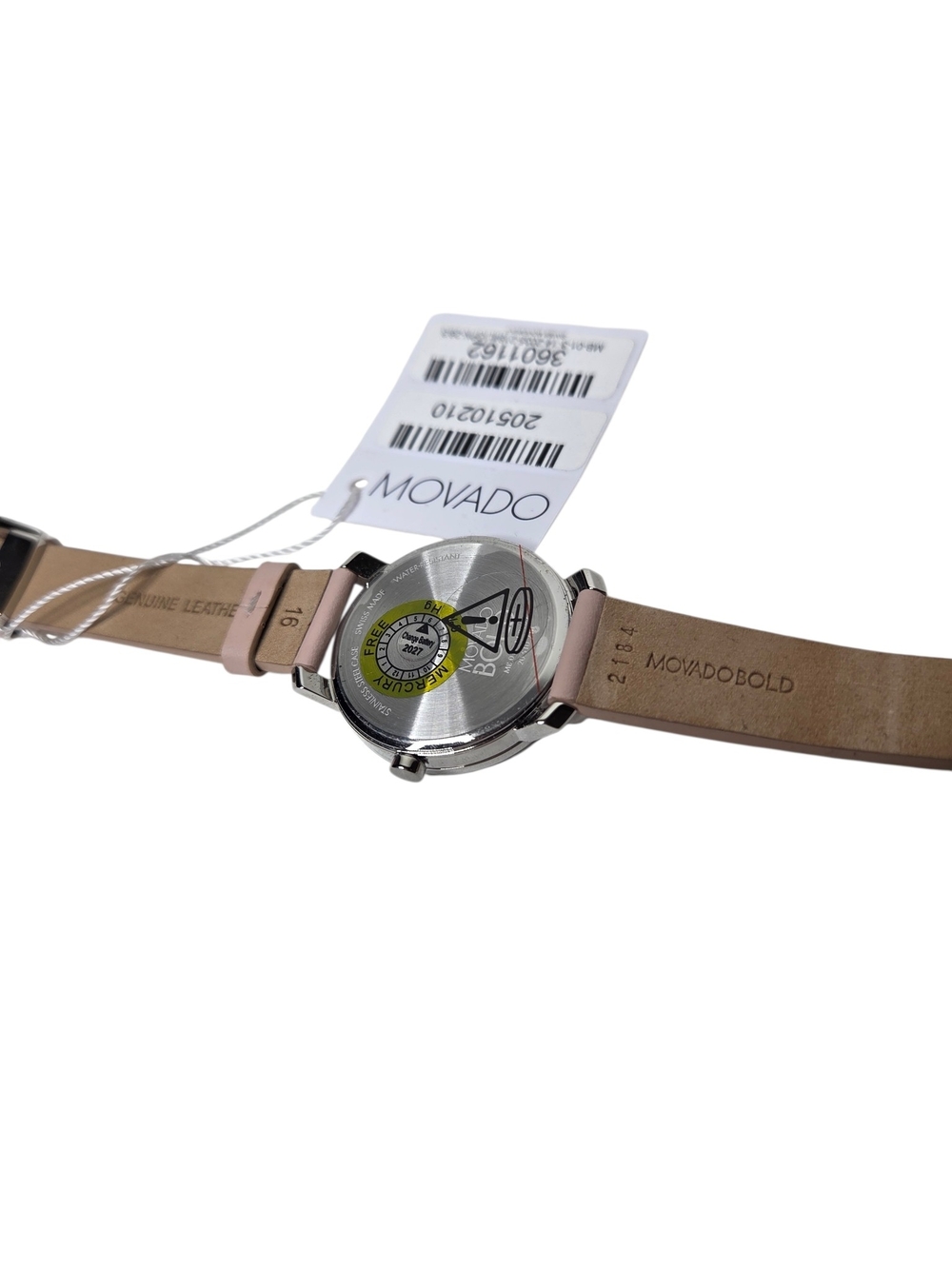 Movado Bold Access Pink Leather Strap Watch, 34mm - Picture 6 of 12